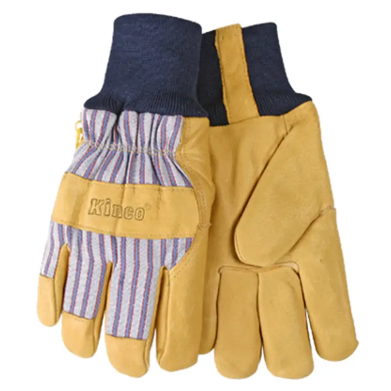 Kinco Men's Outdoor Knit Wrist Work Gloves Yellow S - Heavy-Duty Work Gloves