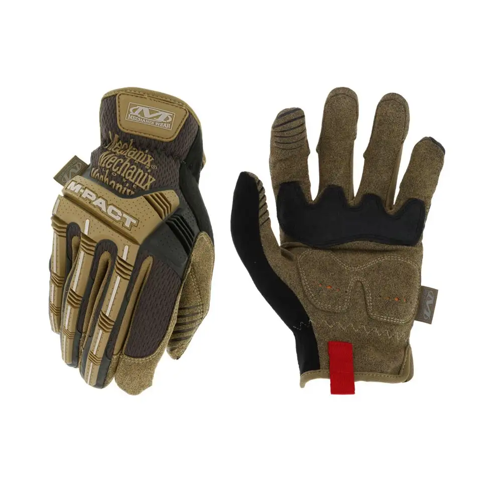 Mechanix Wear MPC-07-010 M-Pact Open Cuff Impact-Resistant Gloves Brown Large Heavy Duty Work