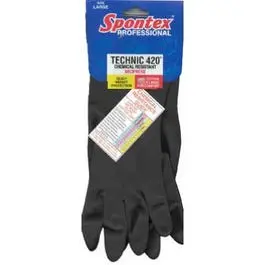 Technic 450 Flock-Lined Neoprene Gloves XL Durable Work Gloves Protection Spontex