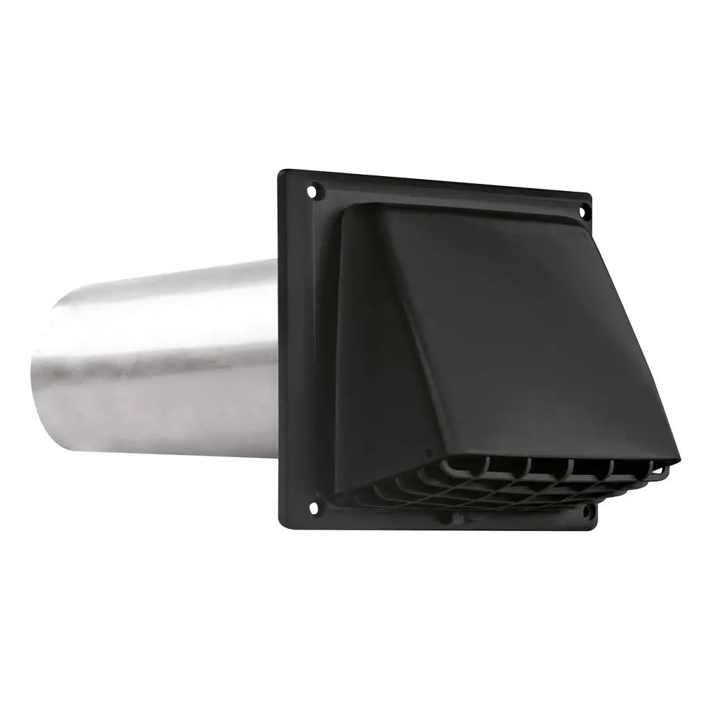 Ventilation Vent Grid Jet-black Plastic, 4"