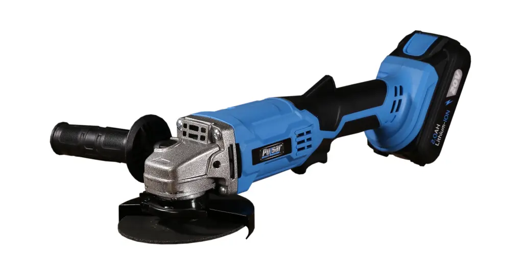 20V Li Ion Cordless Angle Grinder 2 Position Side Handle Black Blue Metal tradeber