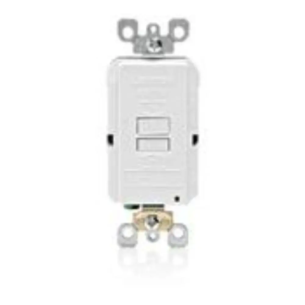 GFRBF-I Leviton 20 Amp Feed- Through, 125 Volt Receptacle/Outlet, Self-test - Ivory
