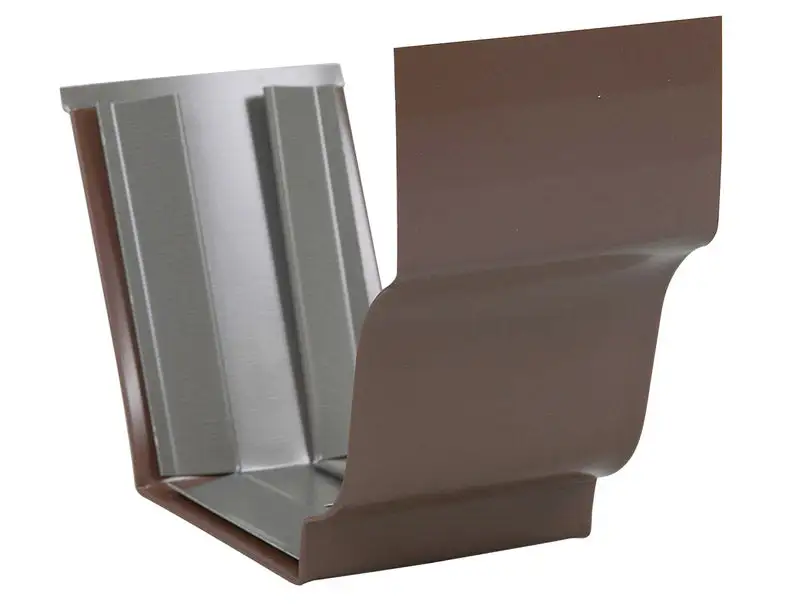 Amerimax 2.75x4.75x6.5 Inch Brown Aluminum K Slip Joint Connector 30 Pack - Roofing and Gutter Parts
