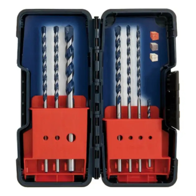 Bosch HCBG700T BlueGranite Hammer Drill Masonry Bits 7-Piece Set Professionals