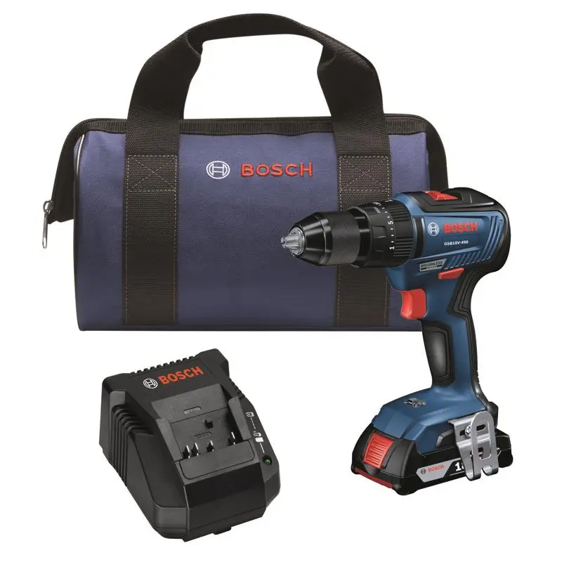Bosch 18V Brushless Cordless Hammer Drill Kit Battery and Charger