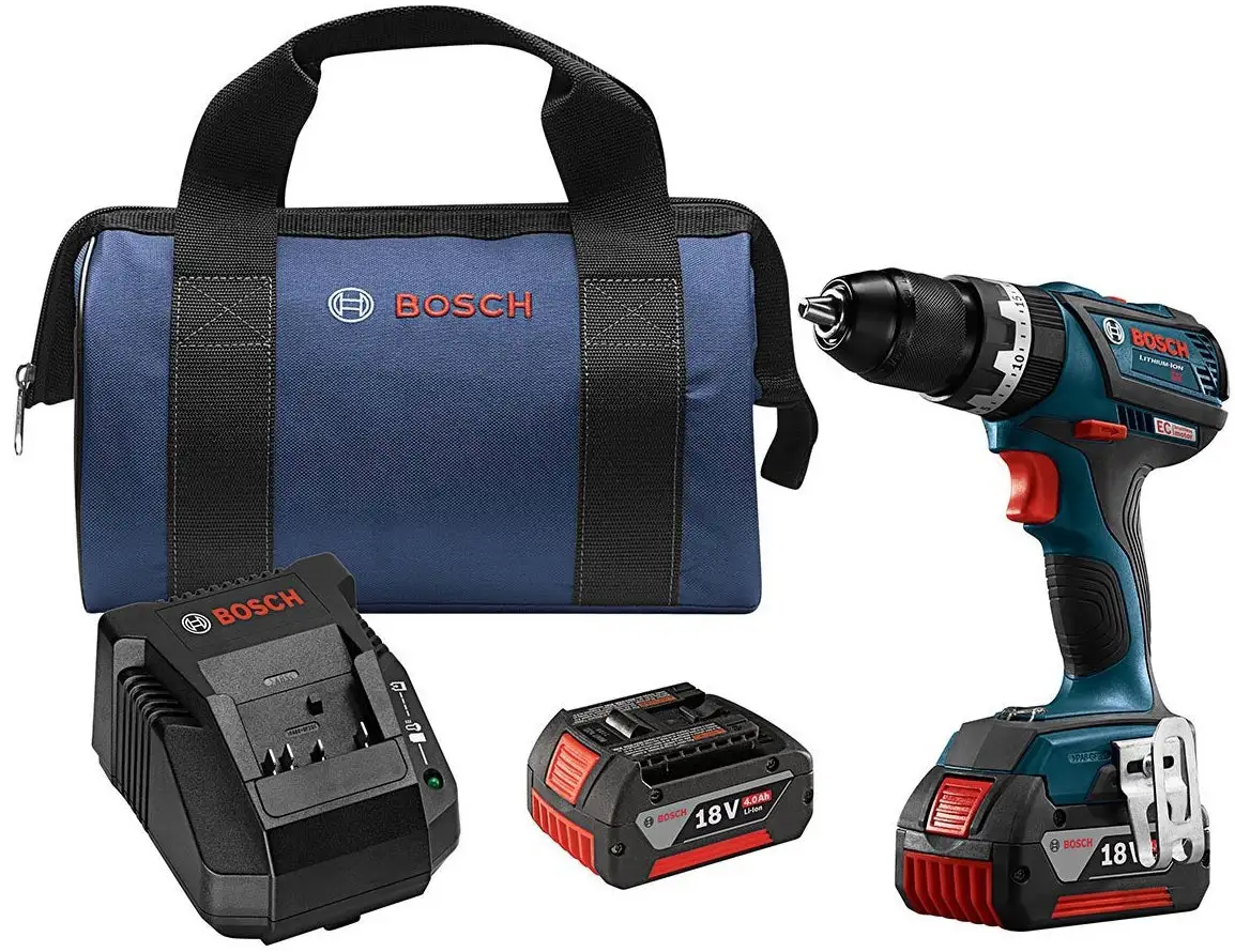 Bosch HDS183-01 EC Brushless Compact Tough Hammer Drill Driver Kit 18 Volts