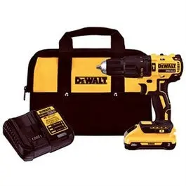20-Volt Max Cordless Compact Hammer Drill Brushless Motor 1/2-Inch Chuck and Lithium-Ion Battery Dewalt