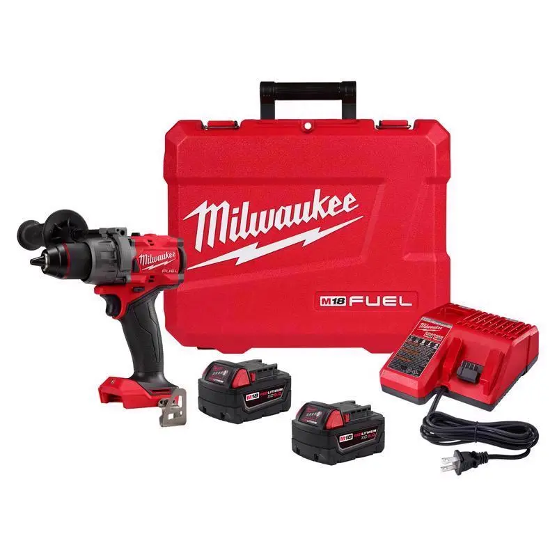 Milwaukee M18 FUEL 1/2 . Brushless Cordless Hammer Drill/Drive Kit Battery and Charger