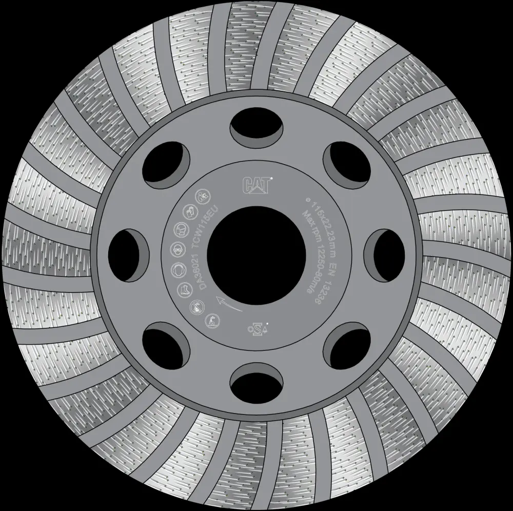 Cat® 300 Trade Turbo Rim Diamond Grinder 5/8" 11 Thread 4 1/2" - 115mm
