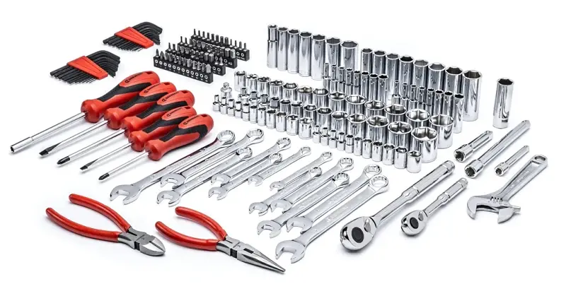 Crescent CTK180 Professional Tool Set, 180-Piece, Alloy Steel, Polished Shiny metal