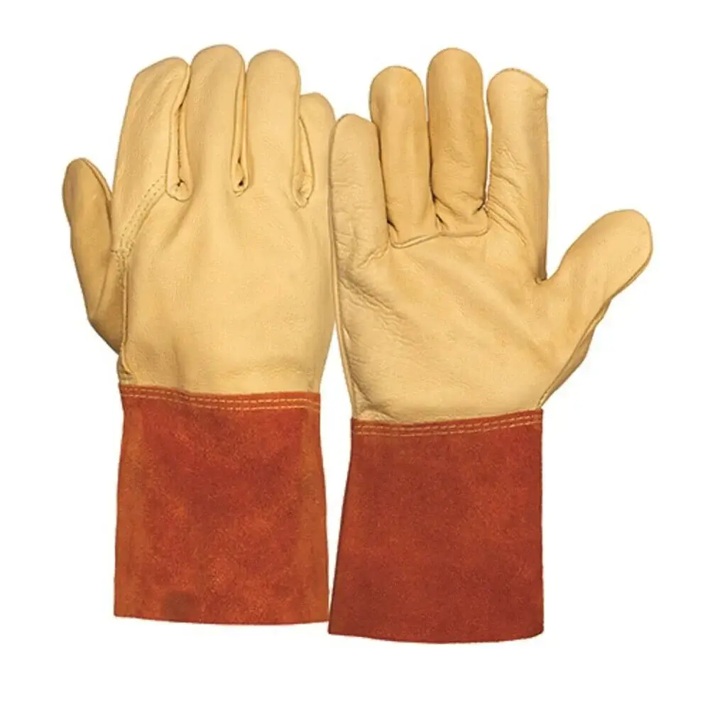 Pyramex Grain/Split Cowhide Leather Welding Gloves GL6001W, 1 PAIR, SIZABLE