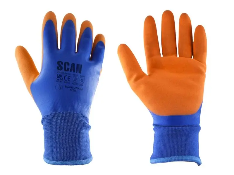 Scan Thermal Submersible Latex Coated Gloves - M (Size 8)
