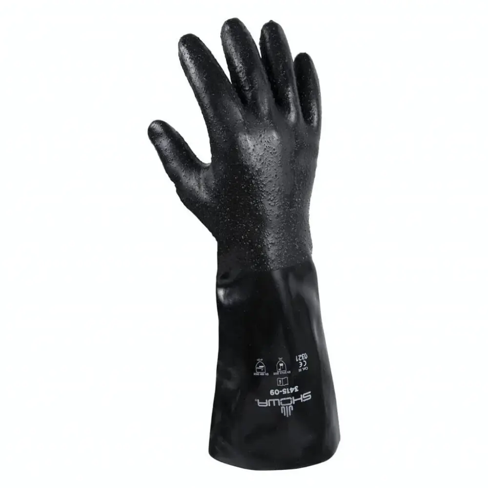 SHOWA 3415 Chemical Resistant Completely Coated Neoprene Safety Glove 14" LARGE-1DOZ