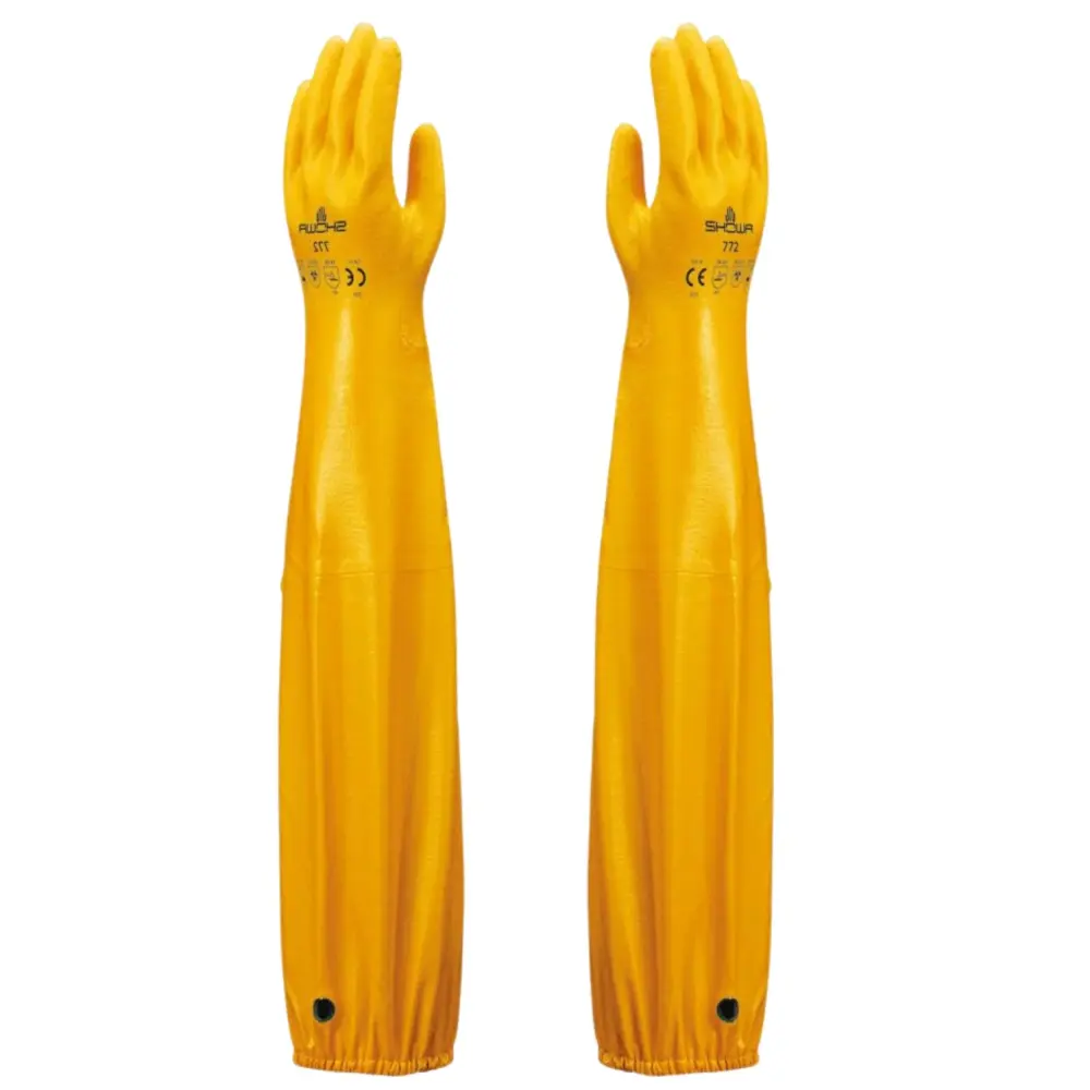 SHOWA 772 Entire Arm- Chemical Protection Gloves
