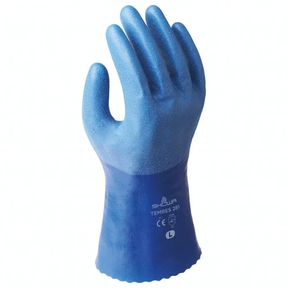 SHOWA Temres 281 PU Coated Nylon Splash-proof Breathable Work Glove, Blue