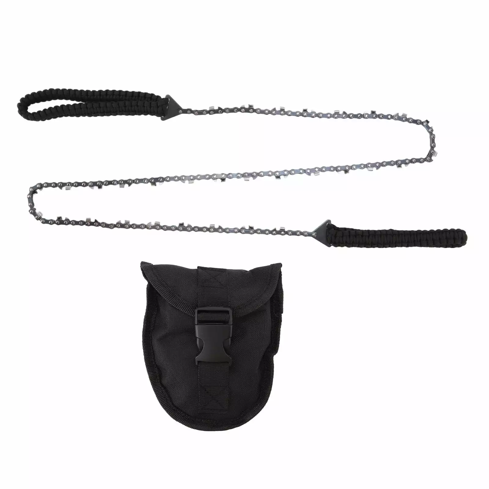 64 Links 31 Cutter 3/8 48 Inch High Reach Tree Limb Hand Rope Chain Saw Black Paracord LKY-HGDBCS