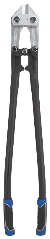 Vulcan JL-WD-0636 Bolt Cutter, 10 mm Cutting Capacity, Chrome-Molybdenum Metal Jaw, 36 OAL, Black/Blue Handle