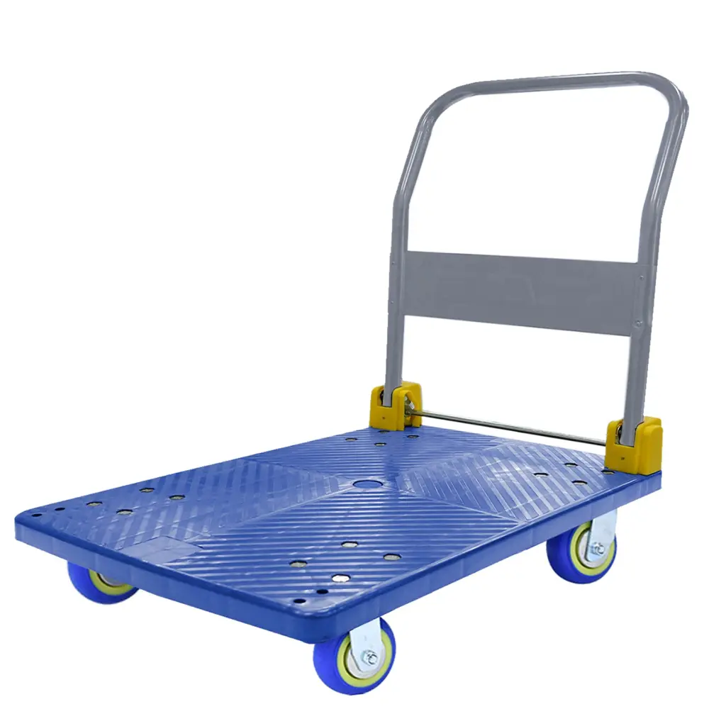 Foldable Platform Push Hand Truck Cart 1320 Lbs Weight Capacity Blue Utility Cart urban