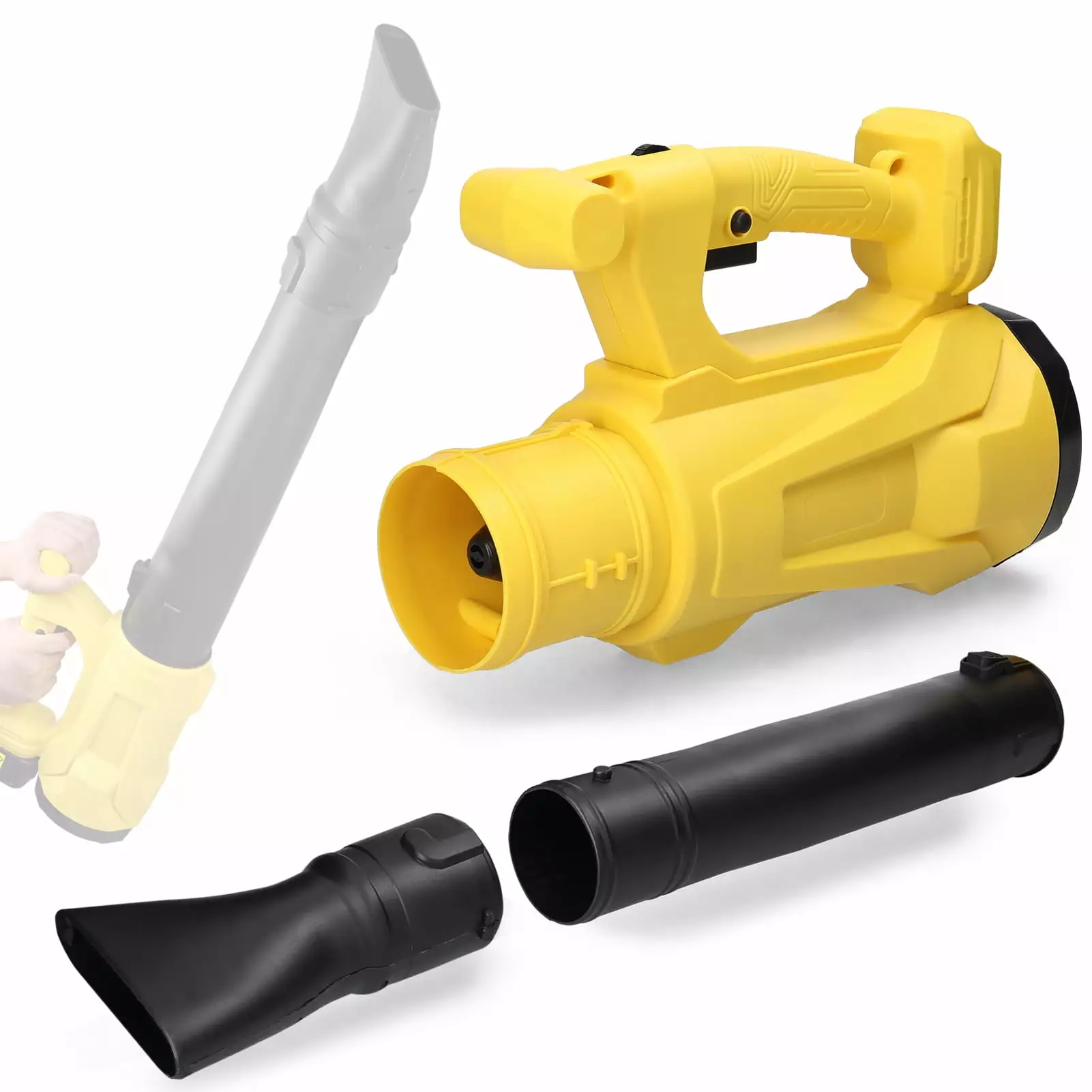 Geevorks High Hairdryer Handheld Battery Electric Blower Strong Wind Air Blower 6-Speed Adjustable Dust Removal Fan Home C...