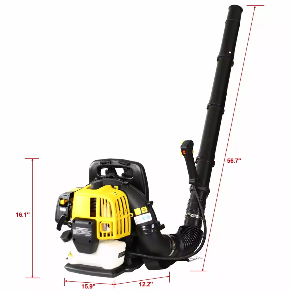 52CC 2 Stroke Leaf 530CFM 248MPH 111db Low Noise Adjustable Electric Leaf Blower Kojooin