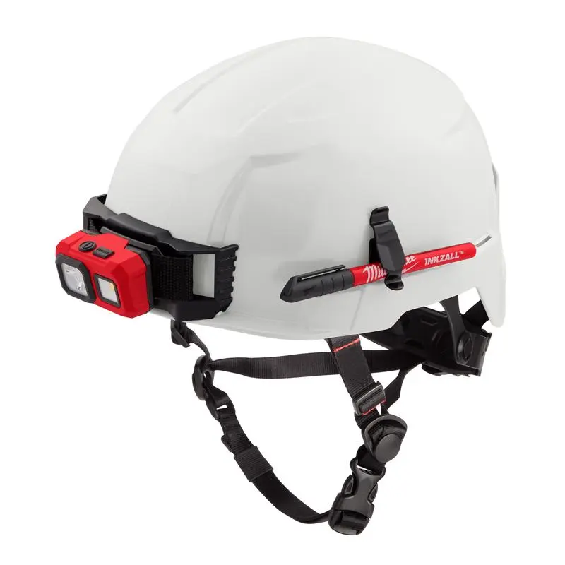 Milwaukee BOLT Ratchet Type II Class E Non-Vented Safety Helmet White Industrial Head Protection