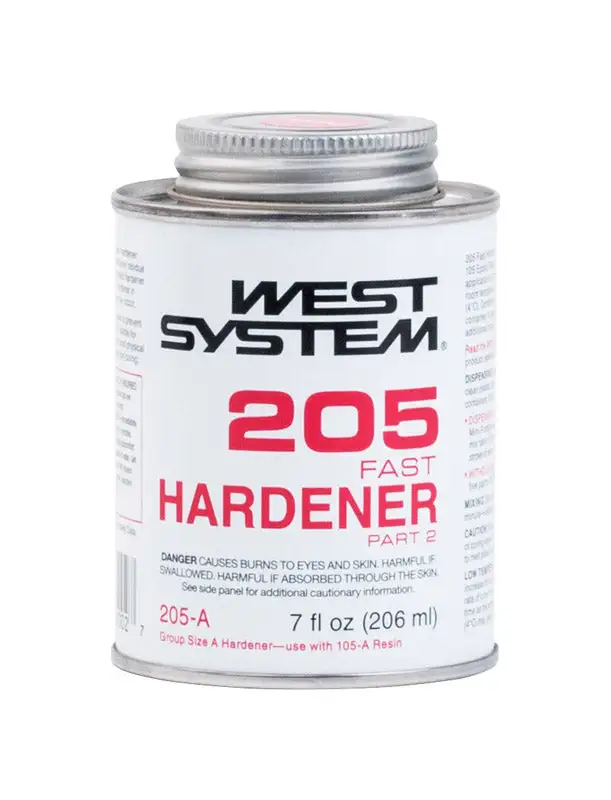 West System 205 Hardener High Strength Epoxy Clear Fast Hardener Curing Agent 7 oz Pack 4