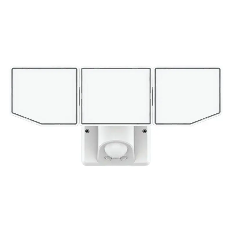 BELL LINK CL-SLM4KACW-3H 3-Head Security Light, 120 V, 35 W, LED Lamp, Daylight/Warm Pearl, 4000 Lumens, White Fixture