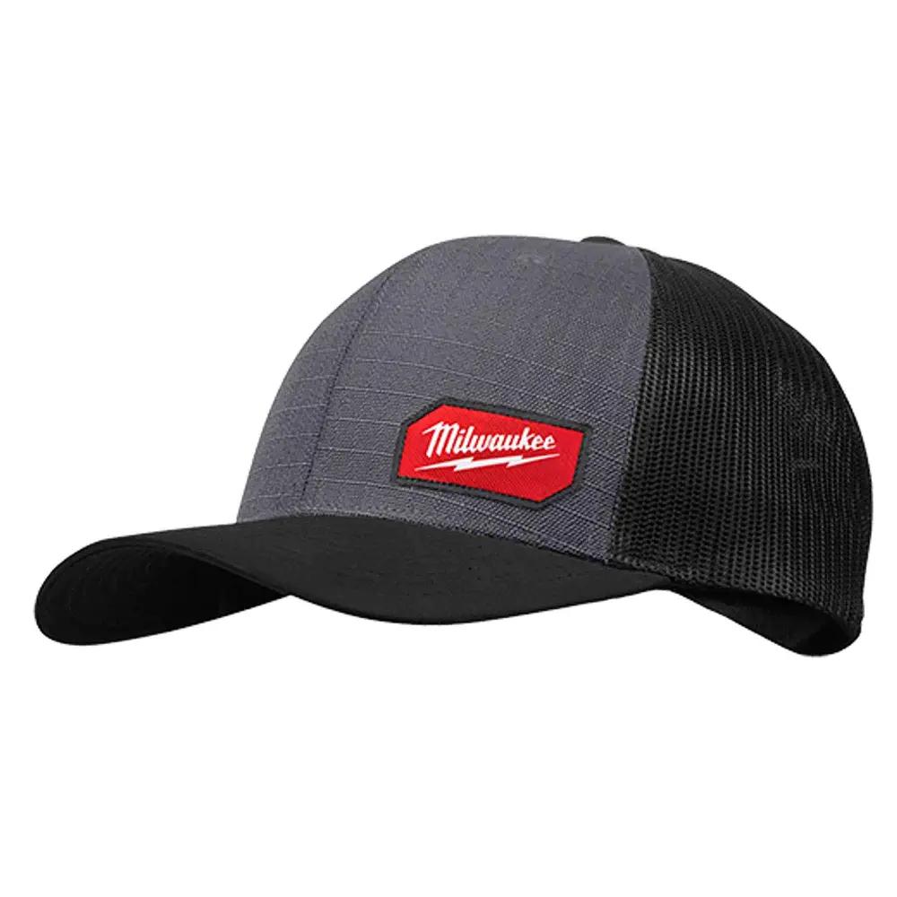 Gridiron Black Adjustable Fit Trucker Hat, Grey