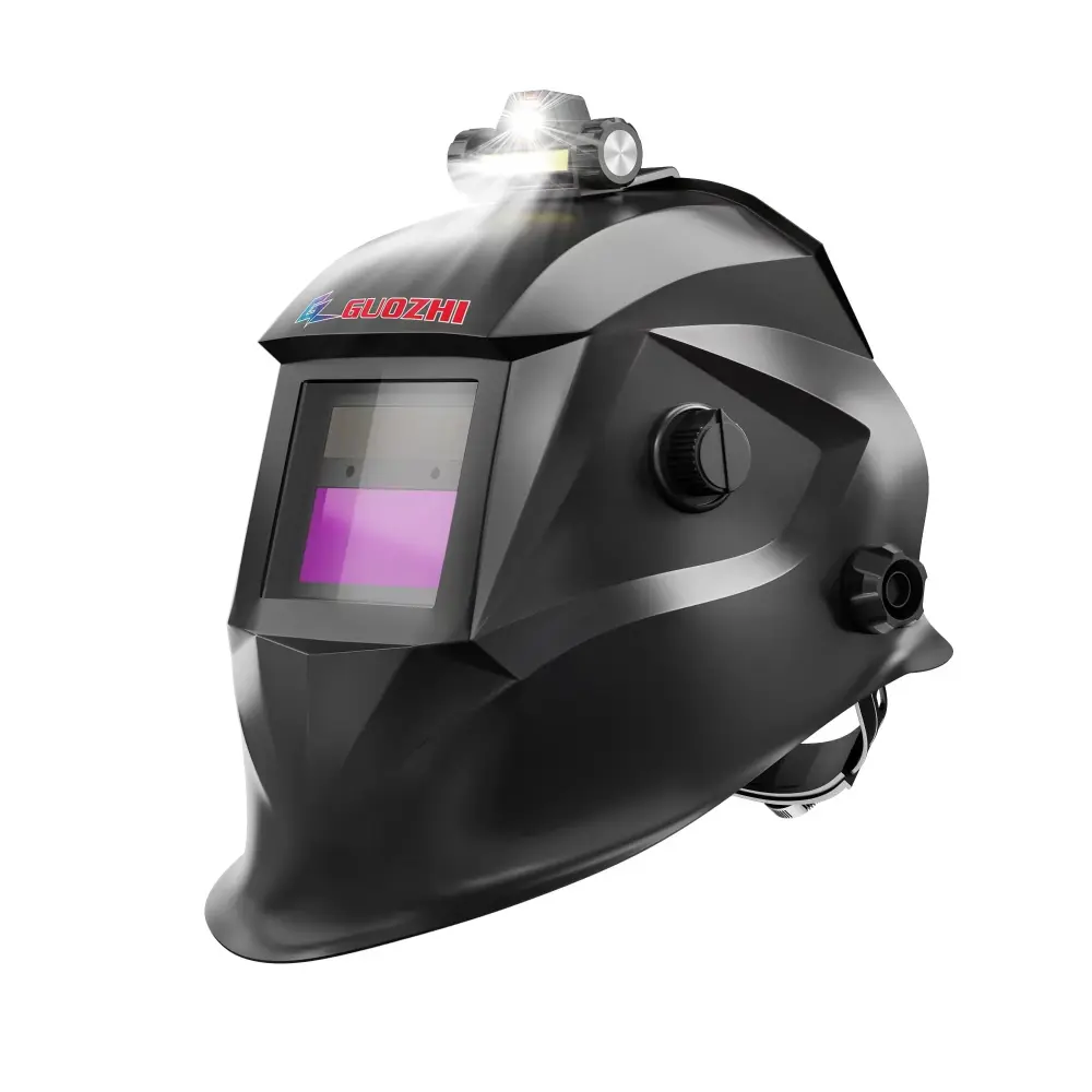 GZ Guozhi Welding Helmet Genuine Color Technology,Auto-Darkening, LED Headlamp,Adjustable Sensitivity Delay Professional W...