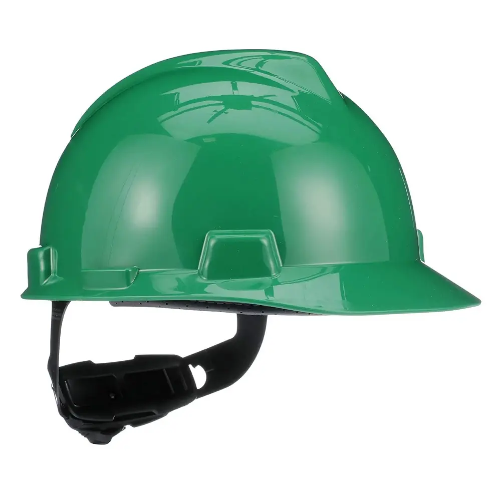 MSA 475362 V-Gard Cap Style Safety Hard Hat Fas-Trac III Ratchet Suspension | Polyethylene Shell, Superior Impact Protecti...