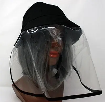 Thorough face Protective Isolation Bucket Hat/Shield 19cm long