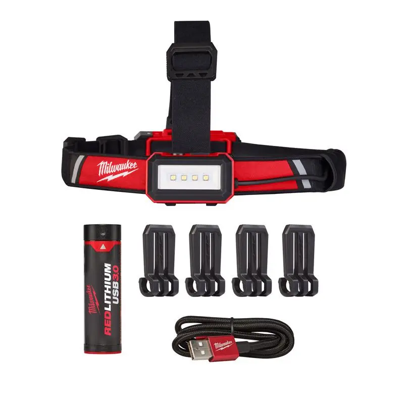 Milwaukee 600 Lumen Black/Red LED Head Lamp