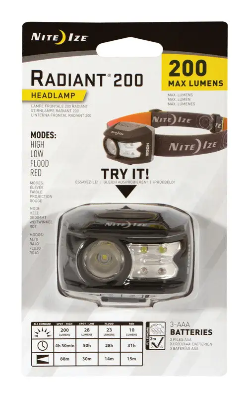 Radiant LED Head Lamp Green/Grey - Low Price Electrical Parts & Supplies Nite Ize