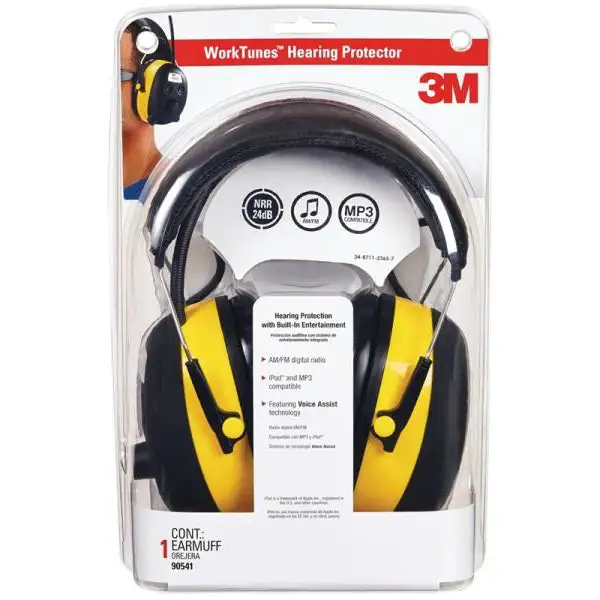 3M 90541 Digital WorkTunes Hearing Protector AM FM Stereo Radio 22 dB