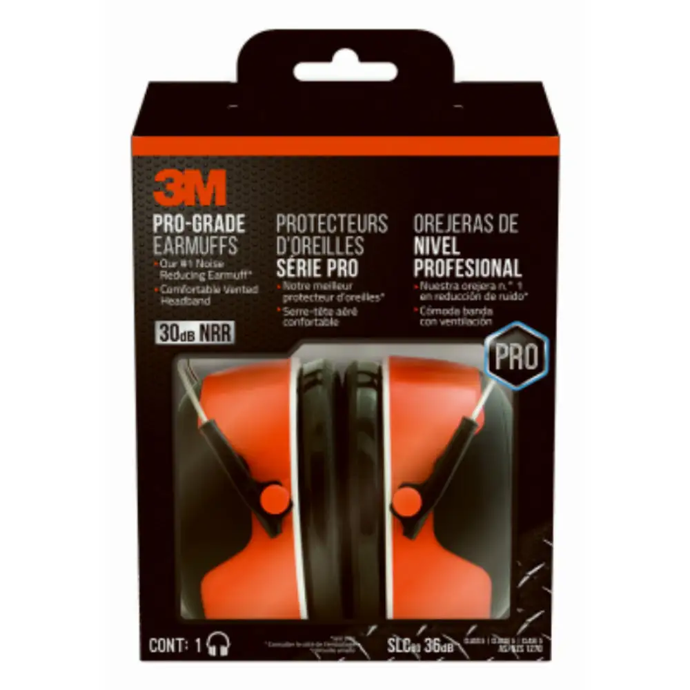 3M 90565-4DC-PS Pro-Grade Earmuff Adjustable Headband 30 dB NRR