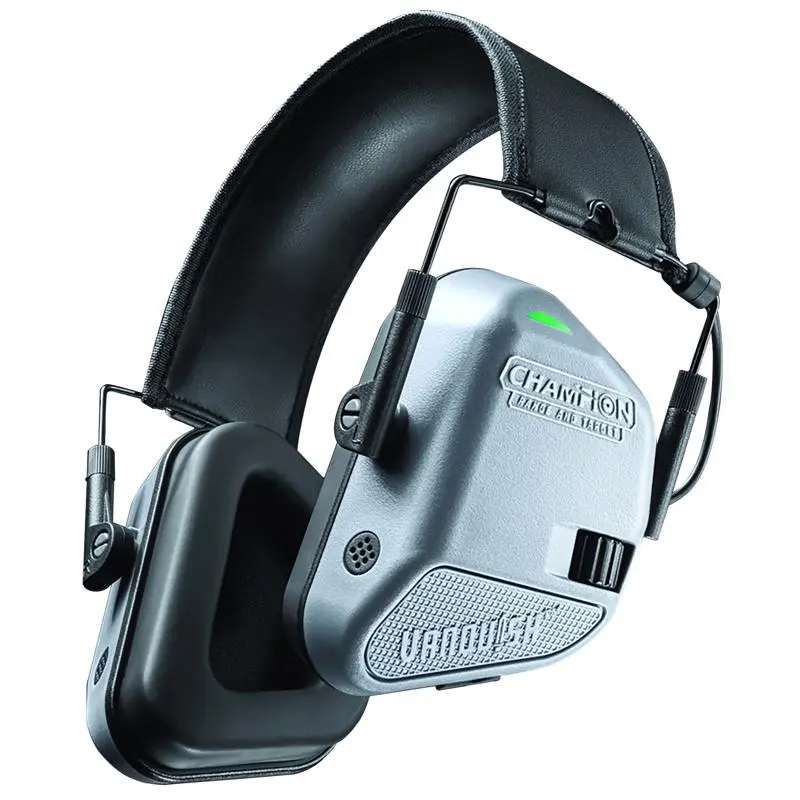 Champion Black Gray Plastic Electronic Muff Hearing Protection Ear Defenders