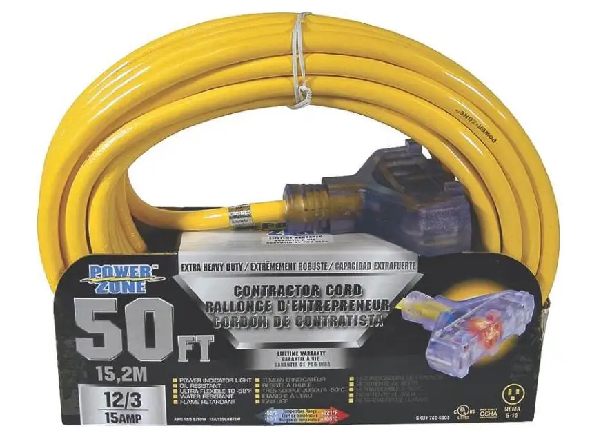Pro Tblade Extension Cord 100ft - Heavy Duty Electrical Power Supply Power Zone