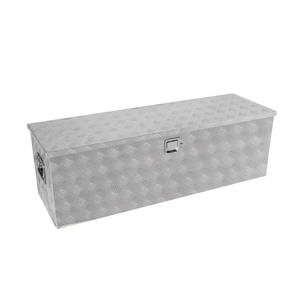 48 Inch Heavy Duty Silver Aluminum Stripes Plated Tool Box ys