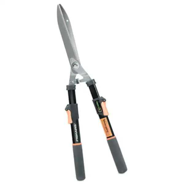 Fiskars Power-Lever Extendable Hedge Shears 25-33 Inch Adjustable Precision Trimming