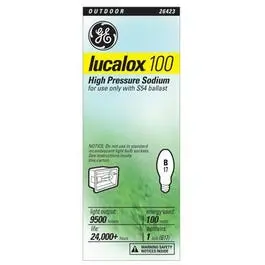 100-Watt Lucolux High Pressure Sodium Bulb Outdoor Lighting GE