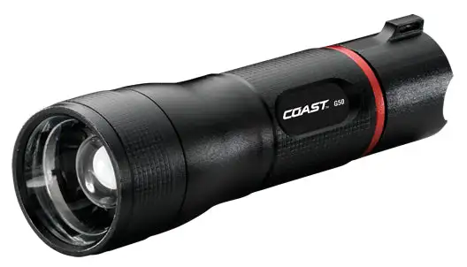 Coast TT8607CP Focus Beam G50 LED Flashlight. 355 Lumen. 620' Beam. 4.8 L