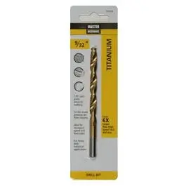 9/32 x 4-1/4-Inch High-Speed Steel Drill Bit Titanium Coated Large Holes Master Mechanic