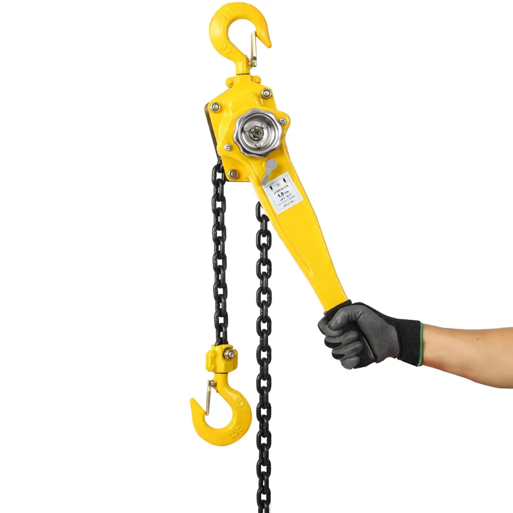 Lever Chain Hoist 1.5 Ton 3300Lbs Capacity 20 Ft Chain Come Along Winch g-h
