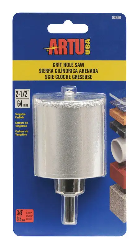 ARTU 2-1/2 Inch Carbide Grit Hole Saw Arbor 1 Piece