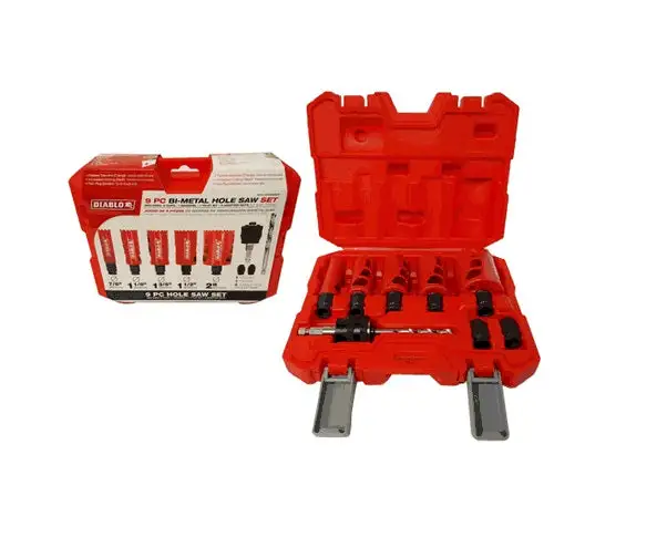 Diablo DHS09SGP 9 Piece Bi-Metal Hole Saw Set Metal and Wood