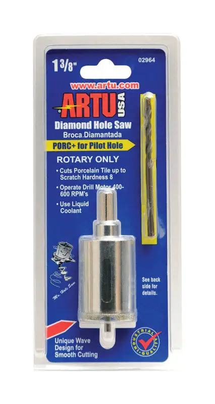 ARTU 1-3/8 Inch Carbide Grit Hole Saw Metal and Wood