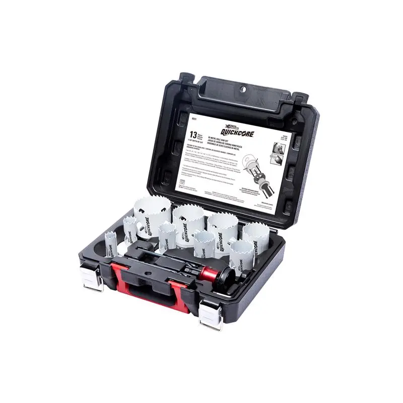 Blu-Mol Xtreme QuickCore Bi-Metal Hole Saw Set 13 pc Professional Drilling