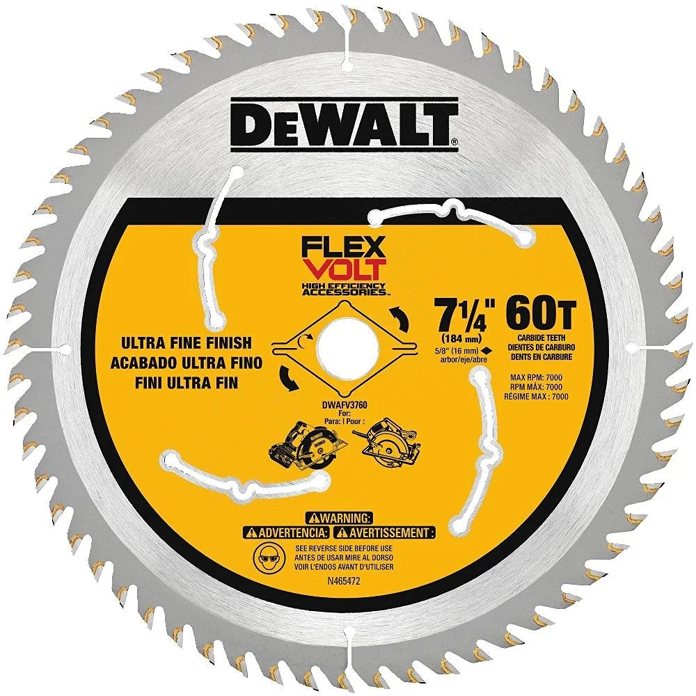 DeWalt DWAFV0358 Flexvolt Carbide Wood Hole Saw Blade 3-5/8 Yellow