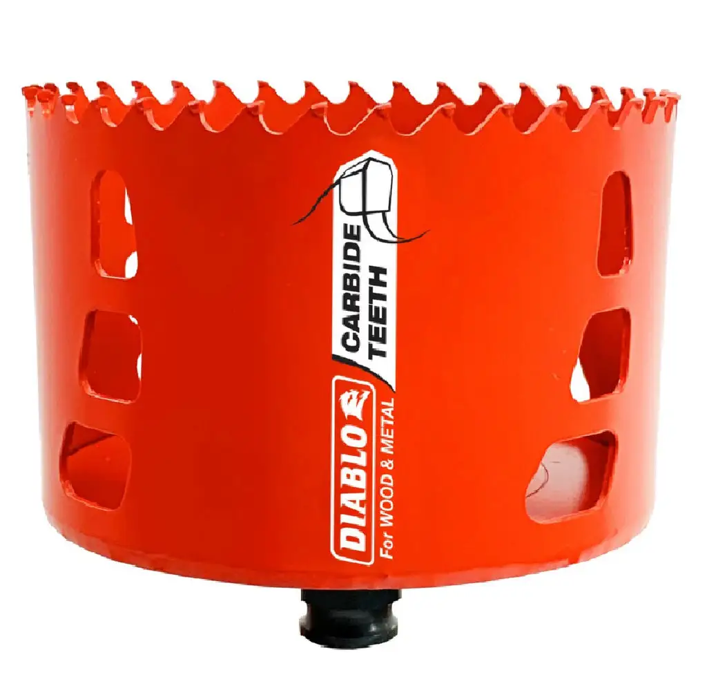 Diablo DHS4500CT Carbide Tipped Hole Saw 4-1/2 Inch Metal and Wood Cutting