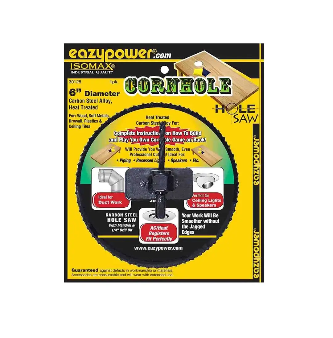 Eazypower 30125 Isomax Corn Hole Carbon Steel Hole Saw 6 inches